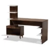 Tobias Two-Tone Wood Storage Computer Desk With Shelves Walnut - Baxton Studio -Baxton Studio GUEST d8eb19e5 5839 474e 847e 97ed101ce88e