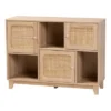 Elsbeth Wood And Natural Rattan 3 Door Sideboard Light Brown/Natural Brown - Baxton Studio 2 Elsbeth Wood And Natural Rattan 3 Door Sideboard Light Brown/Natural Brown - Baxton Studio -Baxton Studio GUEST d952aa28 c4d9 4655 9d20 8fb599c6276b