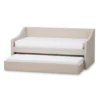 Twin Barnstorm Modern And Contemporary Fabric Upholstered Daybed With Guest Trundle Bed - Baxton Studio -Baxton Studio GUEST d9615d48 c396 400c 8ac7 a81da417d153