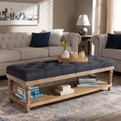 Linda Linen Fabric Upholstered Washed Wood Storage Bench - Baxton Studio 14 Linda Linen Fabric Upholstered Washed Wood Storage Bench - Baxton Studio -Baxton Studio GUEST d991ca98 a966 4f95 8145 73c71e41a7dc