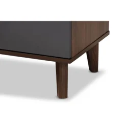 Moina Two-Tone Wood TV Stand For TVs Up To 70" Walnut/Gray - Baxton Studio -Baxton Studio GUEST da0e57e6 bce0 477a a174 14a3b61b7926