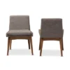 Set Of 2 Nexus Mid - Century Modern Wood Finishing And Fabric Upholstered Dining Side Chair Gravel/Walnut Brown - Baxton Studio -Baxton Studio GUEST da273cb0 b00b 44b0 9480 3a8e3fc23fc8