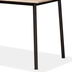 5pc Carmen Wood And Metal Dining Set Oak Brown/Dark Brown - Baxton Studio -Baxton Studio GUEST dafca0c4 db64 4b92 94b7 7f742ad159aa