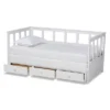 Twin To King Kendra Expandable Daybed With Storage Drawers White - Baxton Studio -Baxton Studio GUEST db6a3583 5854 4c2f 82bc 2c91088efd6b