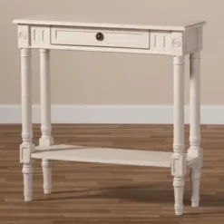 Ariella Whitewashed 1 Drawer End Table White - Baxton Studio 19 Ariella Whitewashed 1 Drawer End Table White - Baxton Studio -Baxton Studio GUEST dc010881 c2f0 493e 9ec0 394d13b2b528