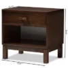 Deirdre Modern And Contemporary Wood 1 Drawer Nightstand - Baxton Studio -Baxton Studio GUEST dc07ce71 129a 47a5 9f6b adf3cd7681d8