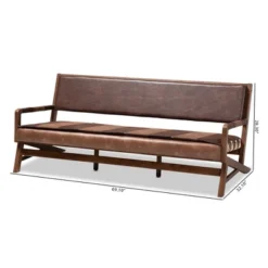 Rovelyn Faux Leather Finished Wood Sofa Brown - Baxton Studio -Baxton Studio GUEST dc6d2868 15f7 49dd 9654 bf03dbd6500d