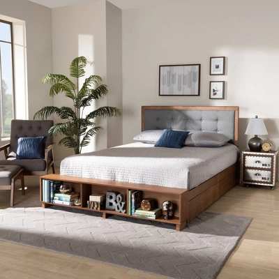 4 Drawer Cosma Transitional Wood Platform Storage Bed - Baxton Studio 9 4 Drawer Cosma Transitional Wood Platform Storage Bed - Baxton Studio - Image 7