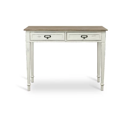 Dauphine Traditional French Accent Writing Desk White/Light Brown - Baxton Studio 6 Dauphine Traditional French Accent Writing Desk White/Light Brown - Baxton Studio - Image 4