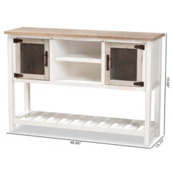 Deacon And Wood 2 Door Dining Room Buffet White/Brown - Baxton Studio -Baxton Studio GUEST df001129 5710 40e6 bdb1 0864f80bda5e