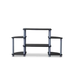 Orbit And Silver 3 Tier TV Stand For TVs Up To 40" Black/Silver - Baxton Studio -Baxton Studio GUEST df26776e 931d 49da ab4f bf545a3f234a