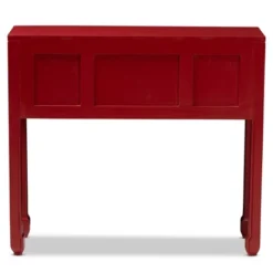 Melodie 6 Drawer Console Table Red - Baxton Studio -Baxton Studio GUEST df3df436 bc0f 4e17 8470 4521a4d8b915