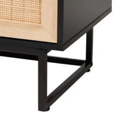 Declan Wood And Natural Rattan 2 Door Storage Cabinet Espresso Brown/Black - Baxton Studio -Baxton Studio GUEST e0d2a64d 45fb 46c8 87b6 07c7220e39ea