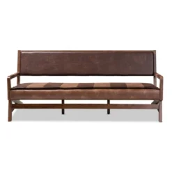 Rovelyn Faux Leather Finished Wood Sofa Brown - Baxton Studio -Baxton Studio GUEST e0e06c5c 5081 40d8 a387 dfbd7744d699