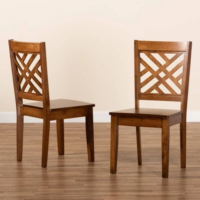 Caron Wood Dining Chair Set - Baxton Studio 7 Caron Wood Dining Chair Set - Baxton Studio - Image 5