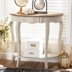 Cordelia Finished Console Table White - Baxton Studio -Baxton Studio GUEST e18e2183 f05b 4535 83f2 10332d42b2ec