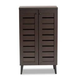 Salma Wood 2 Door Shoe Storage Cabinet Dark Brown - Baxton Studio 14 Salma Wood 2 Door Shoe Storage Cabinet Dark Brown - Baxton Studio -Baxton Studio GUEST e1b5a4fd e87a 4575 9a99 4438b4cf2633