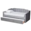 Lennon Velvet Fabric Upholstered Daybed With Trundle - Baxton Studio 1 Lennon Velvet Fabric Upholstered Daybed With Trundle - Baxton Studio -Baxton Studio GUEST e21d6754 f3d9 40c3 b351 94273358c177