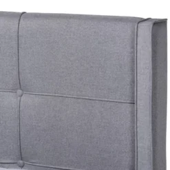 King Edmond Fabric Upholstered Wood Platform Bed Gray/Ash Walnut - Baxton Studio 10 King Edmond Fabric Upholstered Wood Platform Bed Gray/Ash Walnut - Baxton Studio -Baxton Studio GUEST e2935240 3df6 47eb 90cc 906abdb199a9