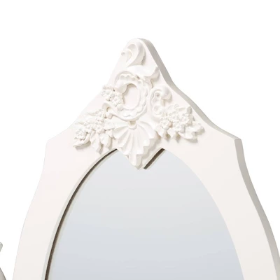 2pc Macsen Wood Vanity Set With Adjustable Mirror White - Baxton Studio 7 2pc Macsen Wood Vanity Set With Adjustable Mirror White - Baxton Studio - Image 5