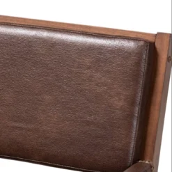 Rovelyn Faux Leather Walnut Finished Wood Lounge Chair Brown - Baxton Studio 16 Rovelyn Faux Leather Walnut Finished Wood Lounge Chair Brown - Baxton Studio -Baxton Studio GUEST e2ea966c f690 4918 a1fa 62614ce5d4c7