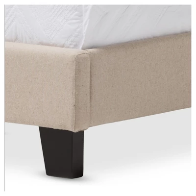 Paris Modern And Contemporary Linen Upholstered Tufting Platform Bed - Twin - Baxton Studio 5 Paris Modern And Contemporary Linen Upholstered Tufting Platform Bed - Twin - Baxton Studio - Image 3