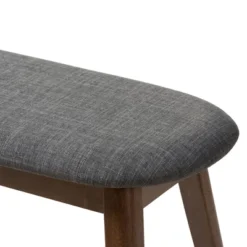 Baxton Studio Easton Mid Century Modern Walnut Finished Wood Fabric Upholstered Bench 14 Baxton Studio Easton Mid Century Modern Walnut Finished Wood Fabric Upholstered Bench -Baxton Studio GUEST e474eb89 fdf1 442c ad63 b02e87933963