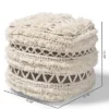 Vesey Handwoven Wool Moroccan Inspired Pouf Ottoman Beige/Brown - Baxton Studio -Baxton Studio GUEST e4783e55 34bf 4315 a101 39375e9382ce