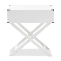 Curtice 1 Drawer Wooden Nightstand White - Baxton Studio -Baxton Studio GUEST e4b1f405 f15d 42a1 a99a a44b0feef3c3