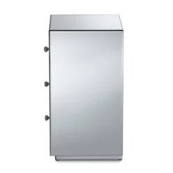 Talan 3 Drawers Mirrored Nightstand - Baxton Studio -Baxton Studio GUEST e56b2bf0 3ddd 430b 9efb 2ef0f4af32dc
