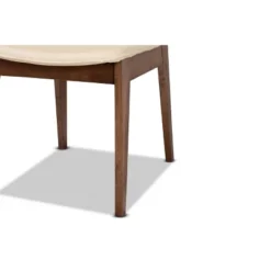 2pc Afton Faux Leather Upholstered And Wood Dining Chair Set - Baxton Studio -Baxton Studio GUEST e5ad9f6e 270c 45ac 9d69 c6903f39b78c