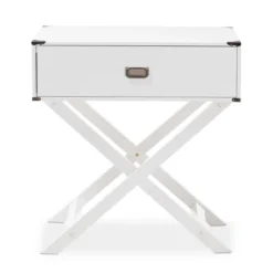 Curtice 1 Drawer Wooden Nightstand White - Baxton Studio -Baxton Studio GUEST e65f512a 97a3 4576 abed 243cd7193712