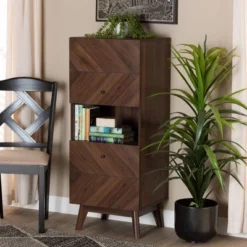 Hartman Wood Storage Cabinet Walnut Brown - Baxton Studio -Baxton Studio GUEST e6950614 7ae8 40cc b5d7 848422463ef7