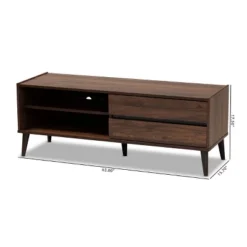 TV Stand For TVs Up To 50" Suli Wood Brown - Baxton Studio -Baxton Studio GUEST e6b6bb4e d339 4d4e 9a6b 482a8351dd9e