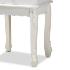 2 Drawer Sophia Wood Nightstand White - Baxton Studio -Baxton Studio GUEST e7082b80 c0cb 49e3 b204 33b44ba9e6a5