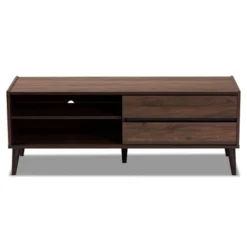 TV Stand For TVs Up To 50" Suli Wood Brown - Baxton Studio -Baxton Studio GUEST e73fc217 28b7 42eb a706 4b9b8006fd53