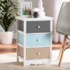 Kalila Wood 3 Drawer Nightstand White - Baxton Studio -Baxton Studio GUEST e8df83e8 672f 42f3 8cc6 5a29ee70fdb3