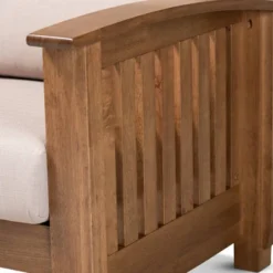 Charlotte Fabric Upholstered Wood 2 Seater Loveseat Taupe/Brown - Baxton Studio -Baxton Studio GUEST e8e31020 98c0 4b0e 9002 5bfdb0e4ab04