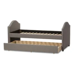 Twin Alessia Modern And Contemporary Fabric Upholstered Daybed With Guest Trundle Bed - Baxton Studio 10 Twin Alessia Modern And Contemporary Fabric Upholstered Daybed With Guest Trundle Bed - Baxton Studio -Baxton Studio GUEST ea71f17b 8b43 4d57 8bf2 a68ef4c1cf3f