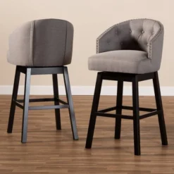 Set Of 2 Theron Swivel Barstools - Baxton Studio 13 Set Of 2 Theron Swivel Barstools - Baxton Studio -Baxton Studio GUEST ea8bd316 d37d 48a0 96d9 6ef1365e679c