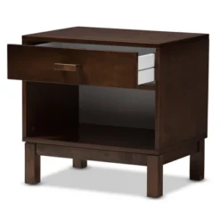 Deirdre Modern And Contemporary Wood 1 Drawer Nightstand - Baxton Studio -Baxton Studio GUEST eaba00c4 eb1b 49fc b9d7 b5f6fbd9ec19