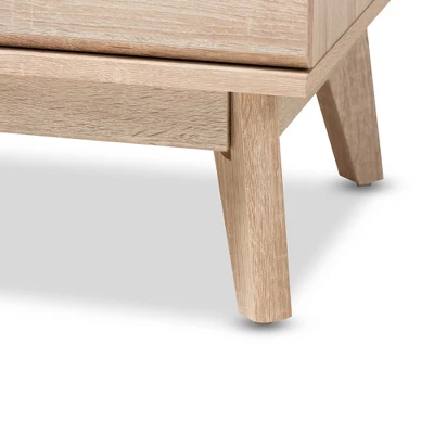 Mirren Light Oak 5 Drawer Chest Brown/Dark Gray - Baxton Studio 10 Mirren Light Oak 5 Drawer Chest Brown/Dark Gray - Baxton Studio - Image 8