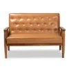 Sorrento Mid-Century Faux Leather Upholstered Wood Loveseat Walnut/Brown - Baxton Studio 2 Sorrento Mid-Century Faux Leather Upholstered Wood Loveseat Walnut/Brown - Baxton Studio -Baxton Studio GUEST eb3cb90d 3e06 4eac 9982 ab3ff9ceeedc