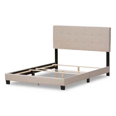 King Brookfield Modern And Contemporary Fabric Upholstered Grid Tufting Bed Beige - Baxton Studio 5 King Brookfield Modern And Contemporary Fabric Upholstered Grid Tufting Bed Beige - Baxton Studio - Image 3