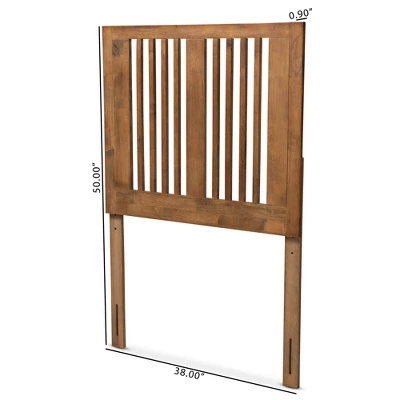 Twin Harena Wood Headboard Walnut - Baxton Studio 6 Twin Harena Wood Headboard Walnut - Baxton Studio - Image 4