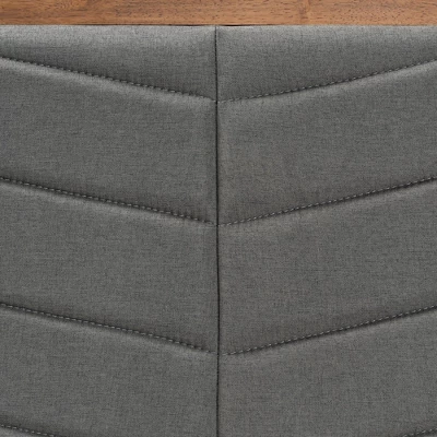 Iden Fabric Upholstered Wood Headboard - Baxton Studio 4 Iden Fabric Upholstered Wood Headboard - Baxton Studio - Image 2