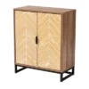 Josephine Two-Tone Wood And Metal 2 Door Storage Cabinet Walnut Brown/White/Black - Baxton Studio 2 Josephine Two-Tone Wood And Metal 2 Door Storage Cabinet Walnut Brown/White/Black - Baxton Studio -Baxton Studio GUEST ecd60a8e f691 4033 893c c23813931866