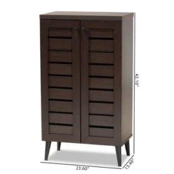 Salma Wood 2 Door Shoe Storage Cabinet Dark Brown - Baxton Studio 22 Salma Wood 2 Door Shoe Storage Cabinet Dark Brown - Baxton Studio -Baxton Studio GUEST edadeb32 9032 4cd0 9987 7cf1e92c0c8d