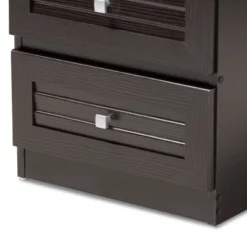 Carine Modern And Contemporary Finished 2 Drawer Nightstand Dark Brown - Baxton Studio -Baxton Studio GUEST efbd8318 1885 418c 8aa6 3dee6e4bc661