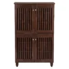 Fernanda Modern And Contemporary 4-Door Wooden Entryway Shoes Storage Tall Cabinet - Oak Brown - Baxton Studio -Baxton Studio GUEST f0631156 c90a 4f83 8b47 4316acc1fa85